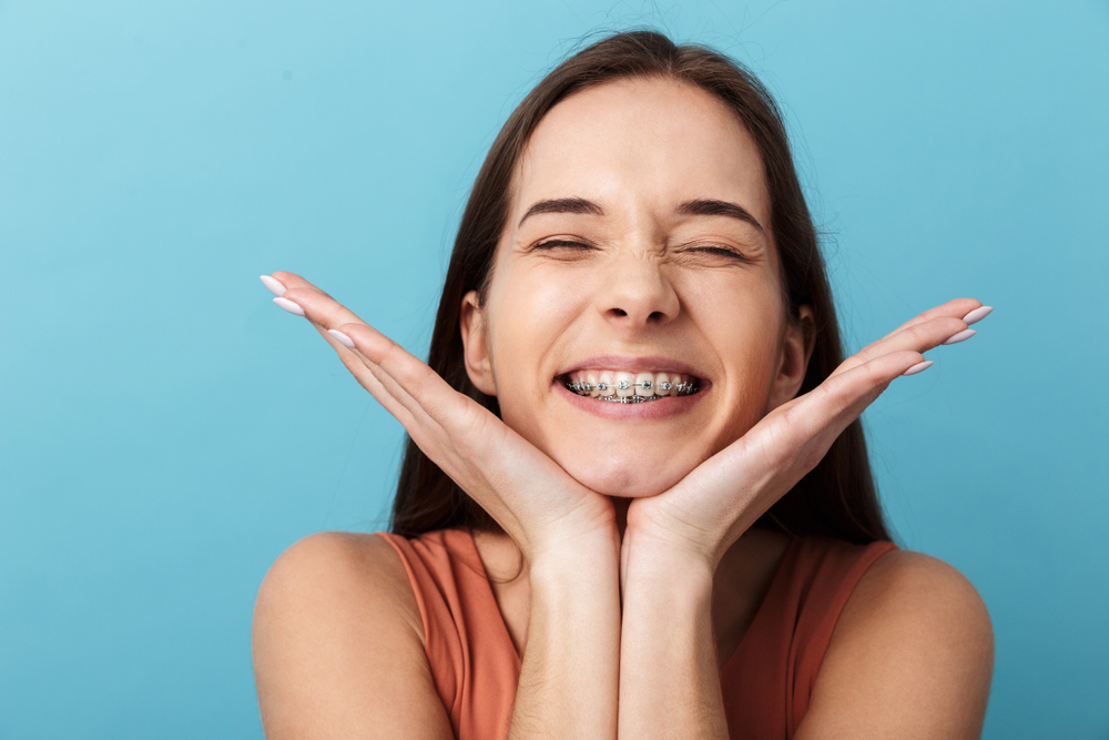 Smiling happy woman - Cosmetic Dentistry Smiling happy woman - Cosmetic Dentistry